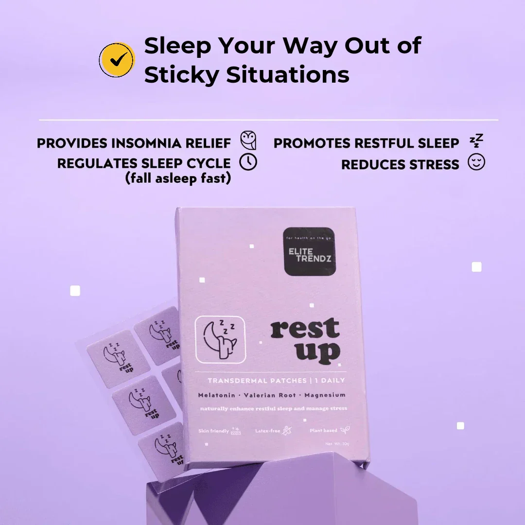 ELITEPRO™ Sleep Patches - Pack of 10, Melatonin, Valerian Root, Magnesium patches | Absorb vitamins through your skin | Insomnia relief | Sleep cycle regulation | Stress reduction | Skin-friendly (Pack of 10) - Image 3