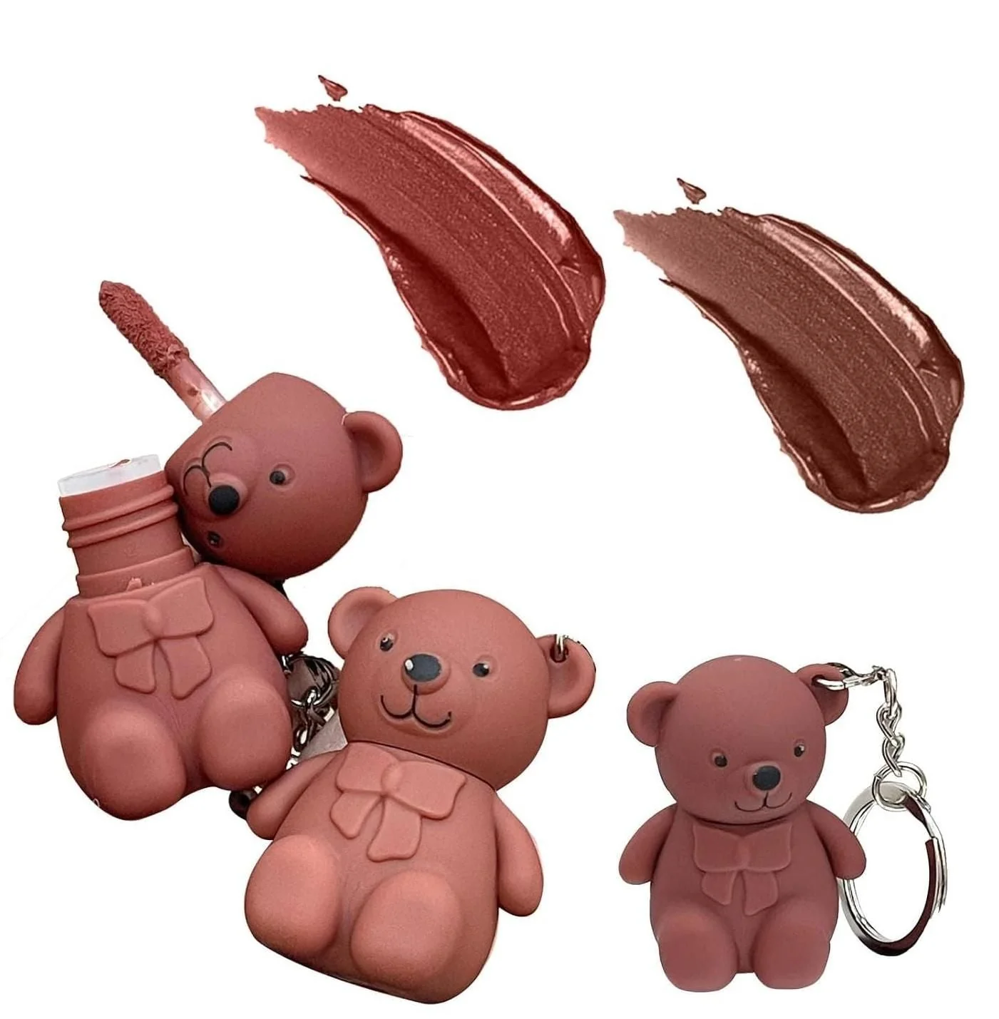 ELITEPRO™ 2 in 1 Keychain Bear Matte Lipstick (Pack of 2, Assorted) - Image 12