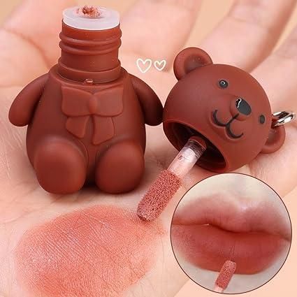 ELITEPRO™ 2 in 1 Keychain Bear Matte Lipstick (Pack of 2, Assorted) - Image 5