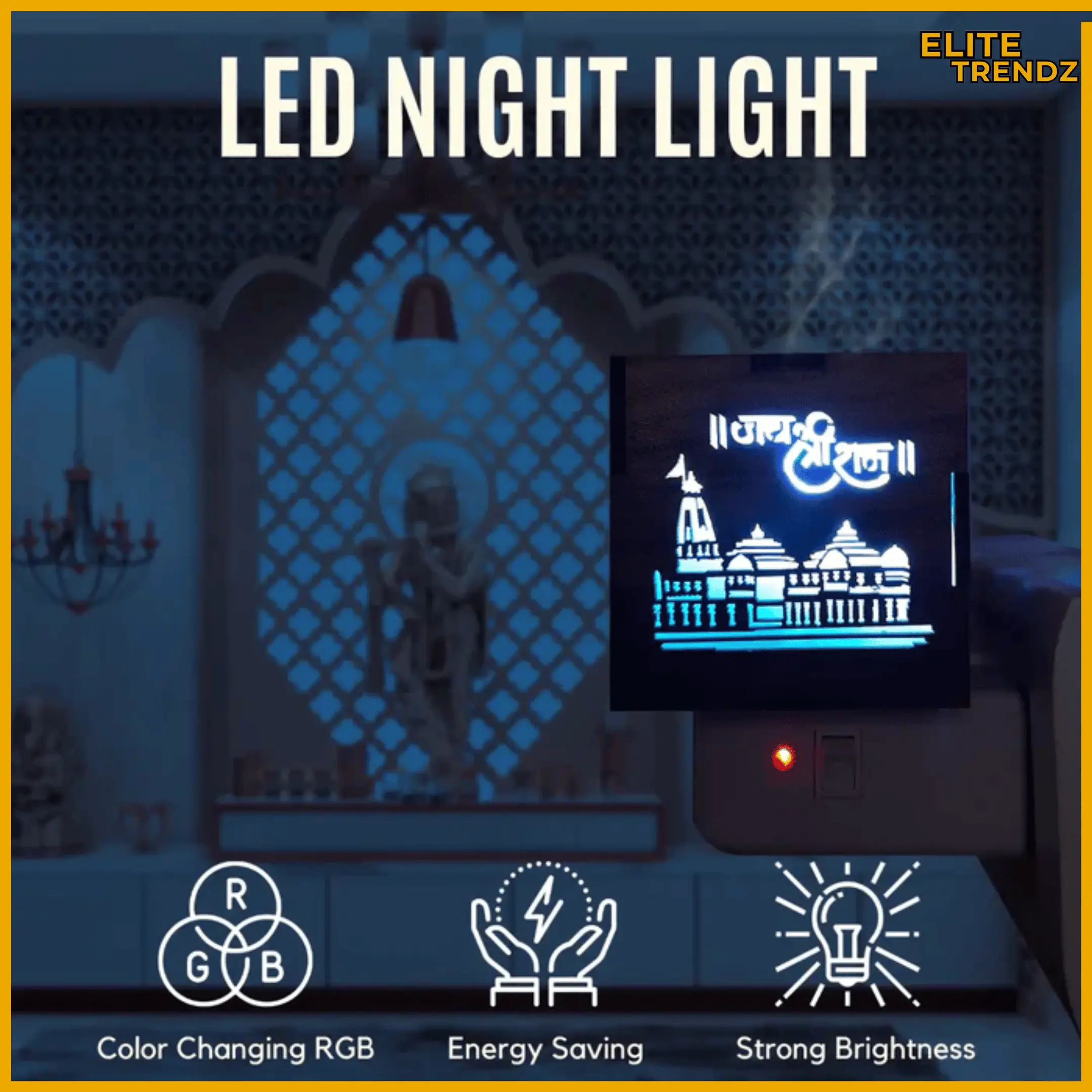 ELITEPRO™ 3-in-1 AYODHYA RAM MANDIR KAPOOR AROMA BURNER & NIGHT LAMP - Image 8