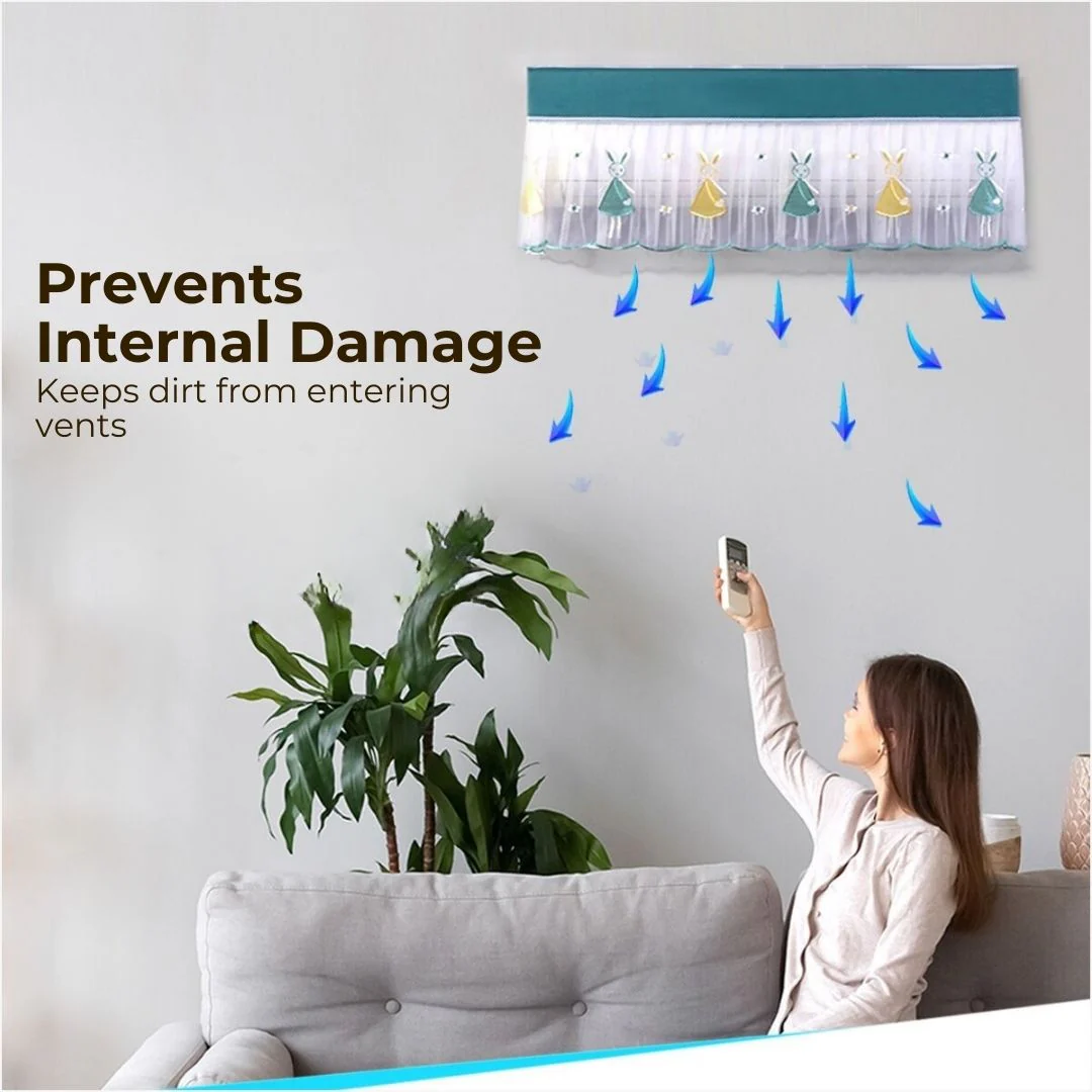 Dust-proof Beautiful AC Cover - Fits all Split AC (FREE Size) - Image 3