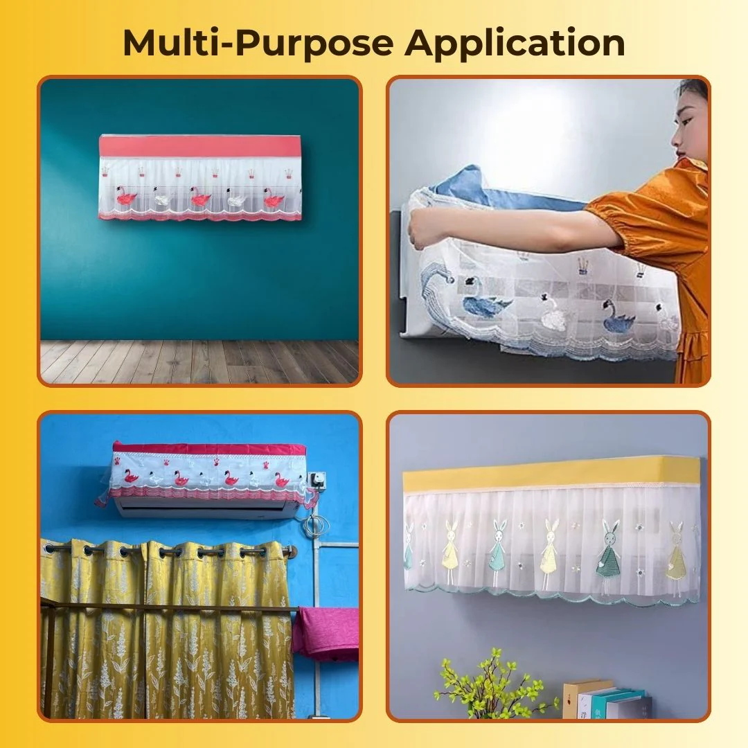Dust-proof Beautiful AC Cover - Fits all Split AC (FREE Size) - Image 5