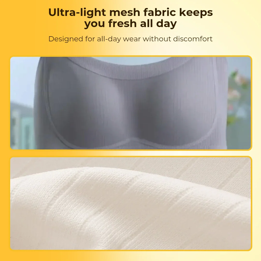 All in One Bra - Seamless, Anti-sagging & Visually Slimming - Pack OF 3 (Black,Grey & Beige Colors) - Image 4