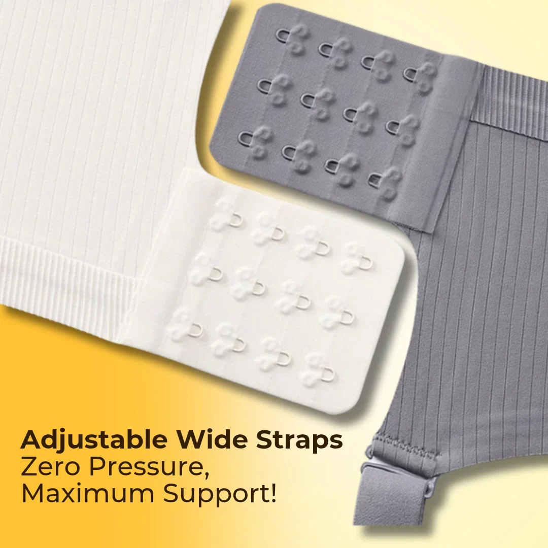 All in One Bra - Seamless, Anti-sagging & Visually Slimming - Pack OF 3 (Black,Grey & Beige Colors) - Image 5