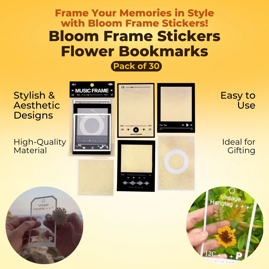 Bloom Frame Stickers Flower Bookmarks - Image 2