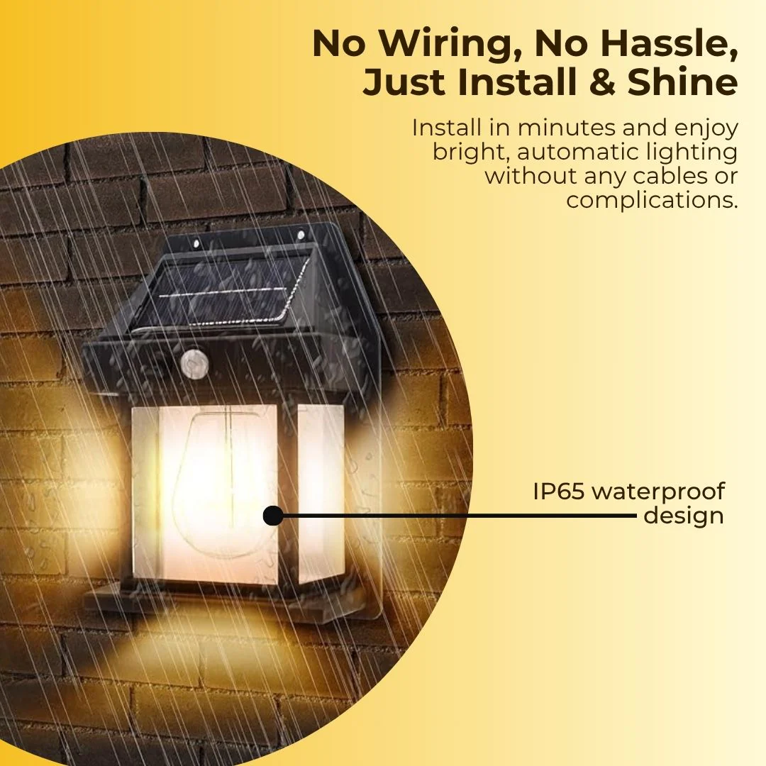 Elite Solar Wall Motion Sensor Light with 3 Lighting Modes and IP65 Waterproof - Image 3