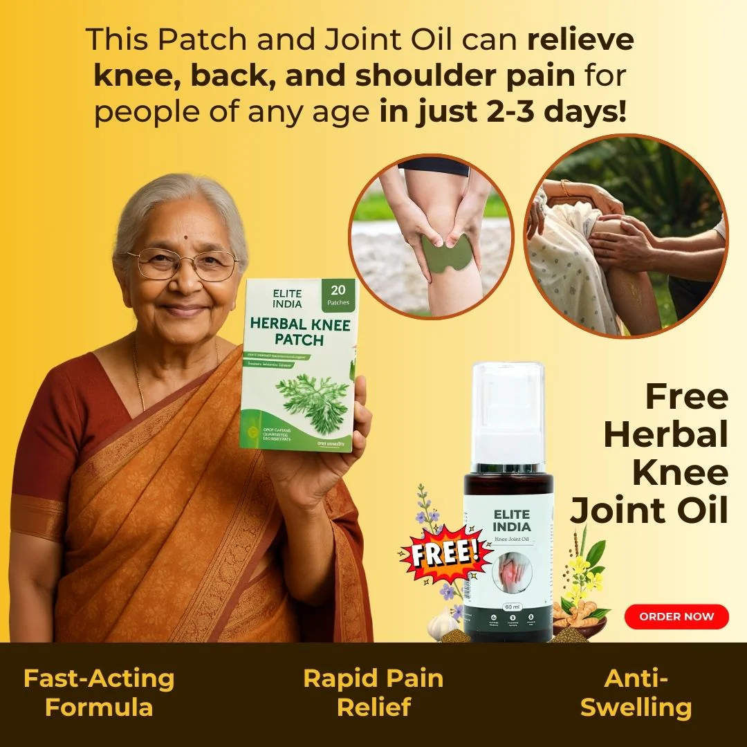 Certified Herbal Knee Pain Relieving Patches With FREE Herbal Joint Knee Oil - Image 4