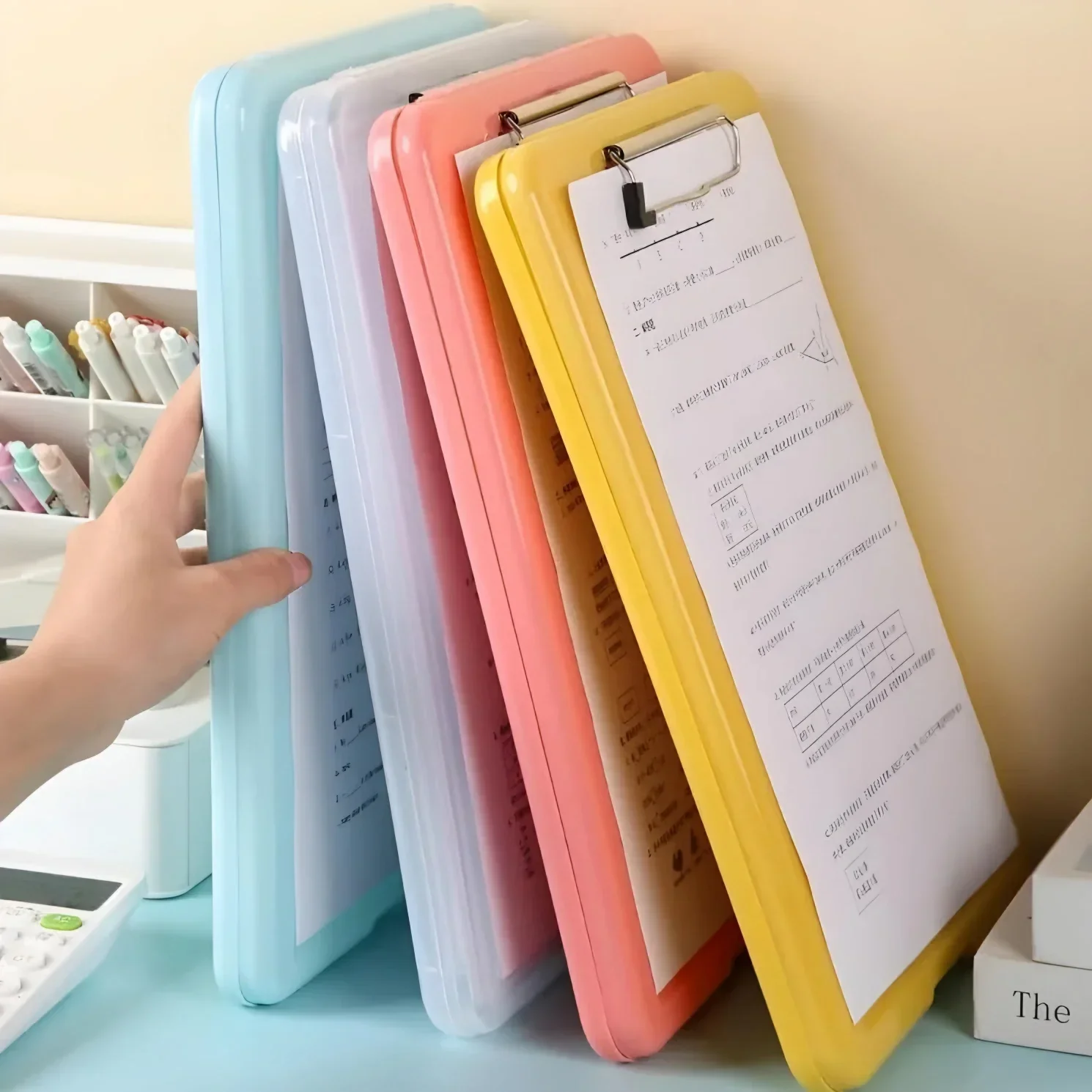 Clipboard Paper Holder Storage Writing Pad with Storage Plastic Clipboard Ideal for Office, Nurse, Students, Teachers, Sales - Image 10