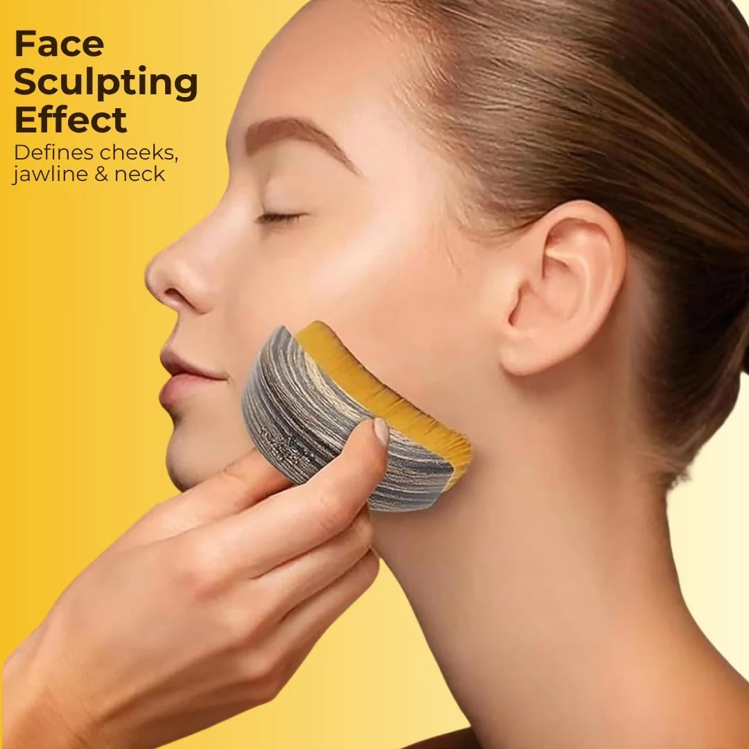 Imported Contour Face Brush - Reduces Puffiness, Promotes Detox & Lift – Soft Bristles, Improves Skin Glow : Works Best For Skin in Summers - Image 2