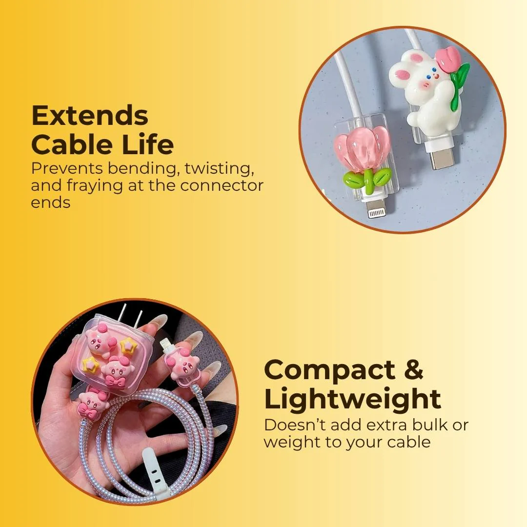 Cute Charger Case (Cable & Adapter Protector that fits all charger types) - Image 4