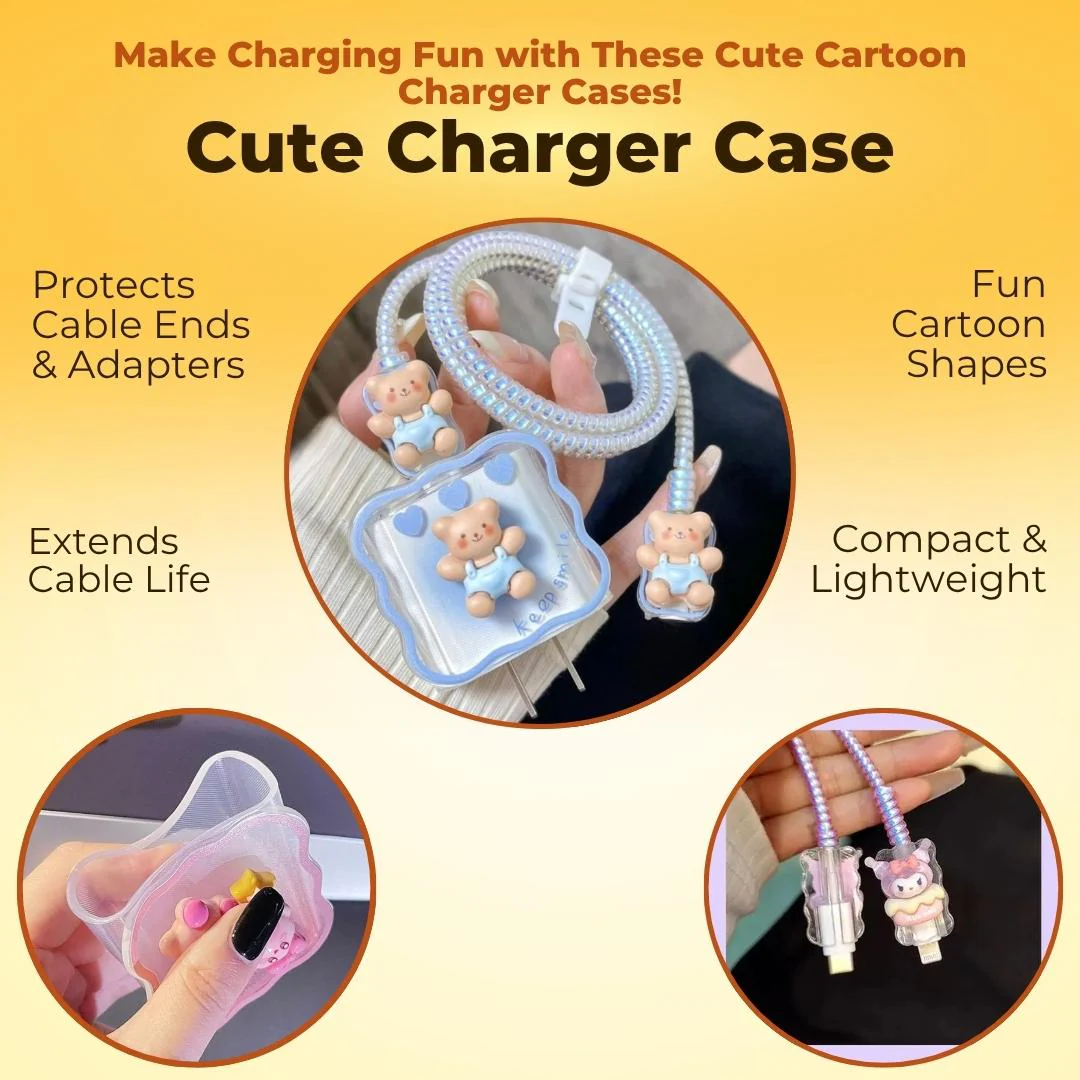Cute Charger Case (Cable & Adapter Protector that fits all charger types) - Image 7