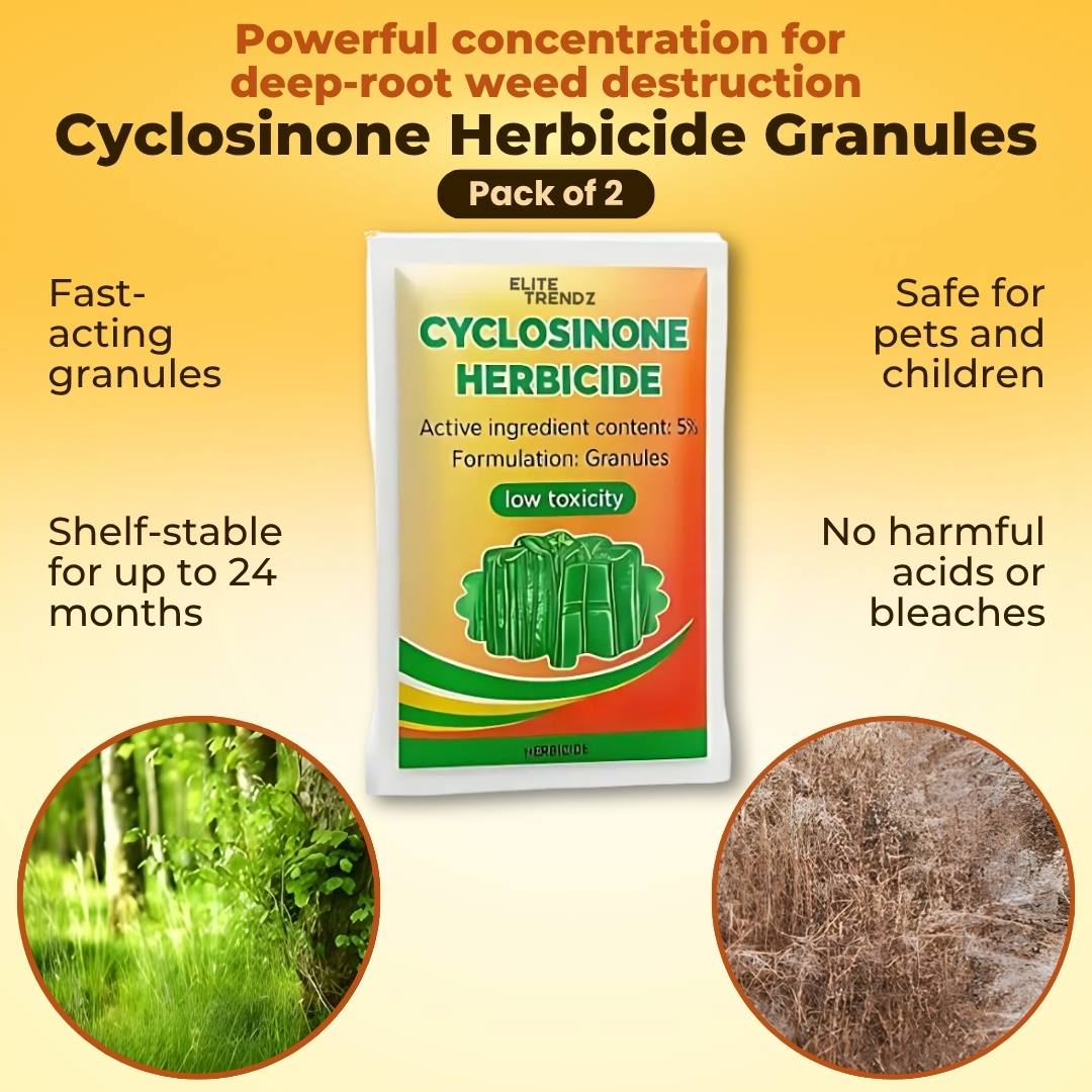 Cyclosinone Herbicide Granules - Pack of 2 (250 gms each)- Certified & Tested ✅  | 5% Active Formula | Safe Weed Control for Lawns, Gardens & Farmlands