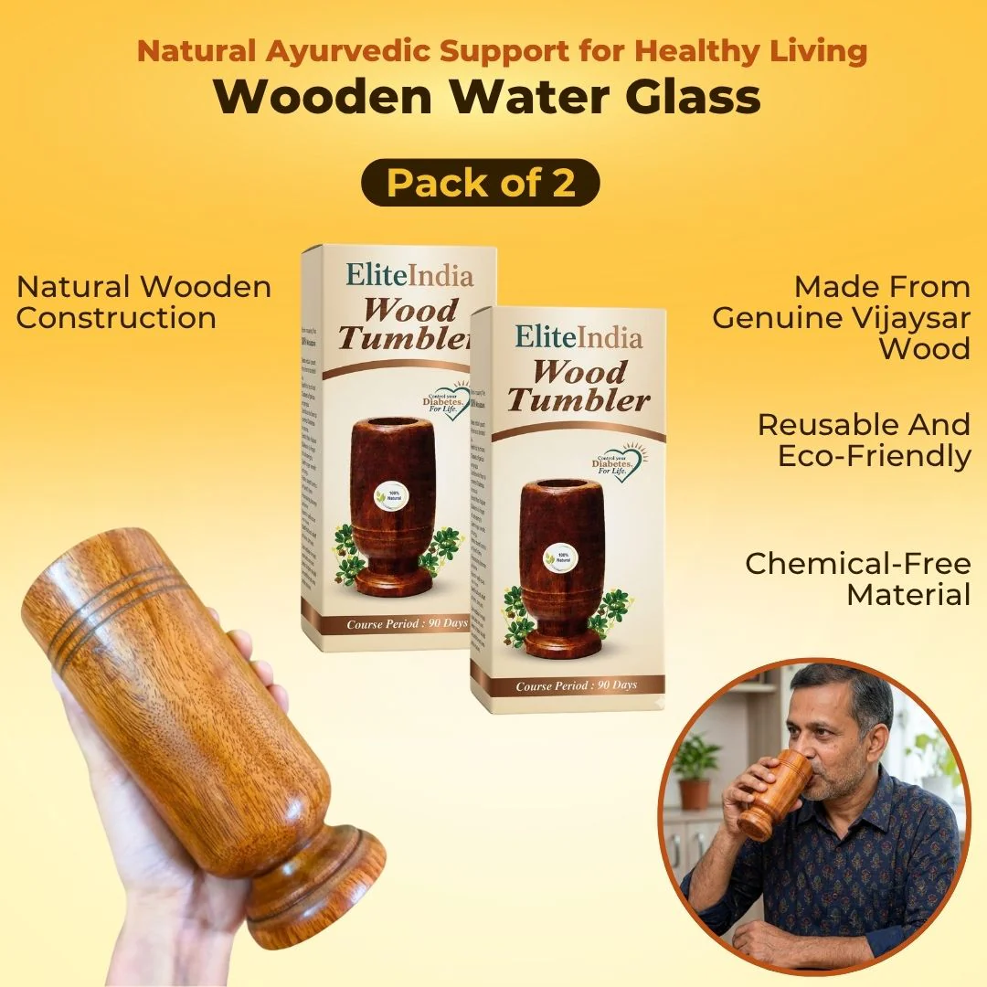 Healthy Body in 30 Days Wooden Water Glass Made With Ancient Herbal Techniques - Image 2