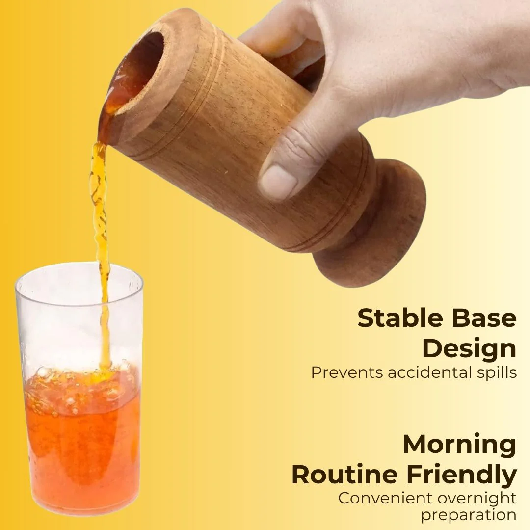 Healthy Body in 30 Days Wooden Water Glass Made With Ancient Herbal Techniques - Image 6
