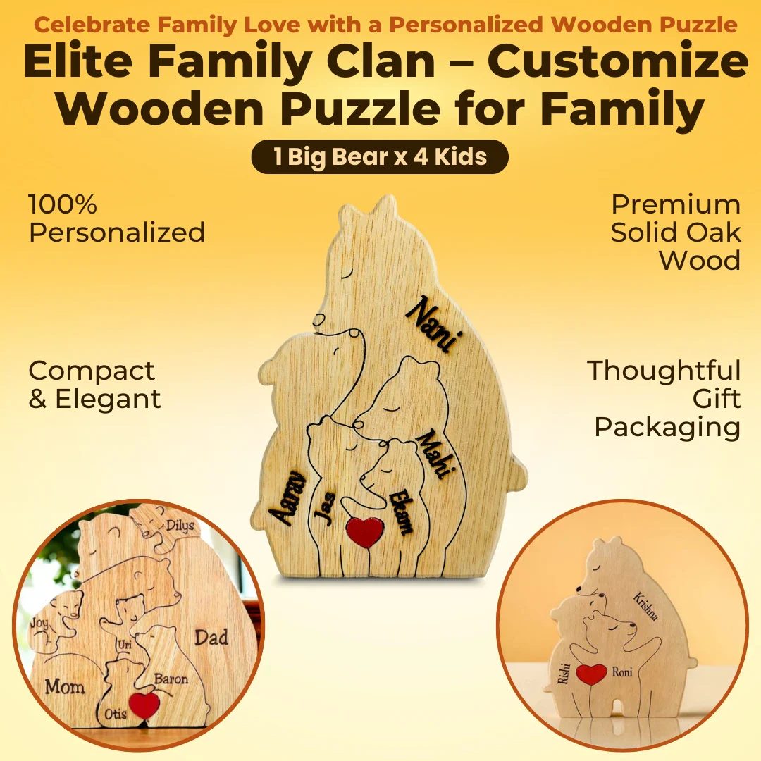 Elite Family Clan- Customized Wooden Puzzle For Family - Image 10
