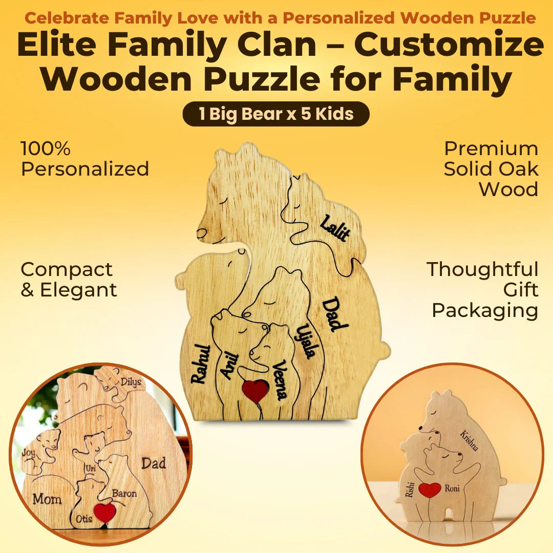 Elite Family Clan- Customized Wooden Puzzle For Family - Image 11