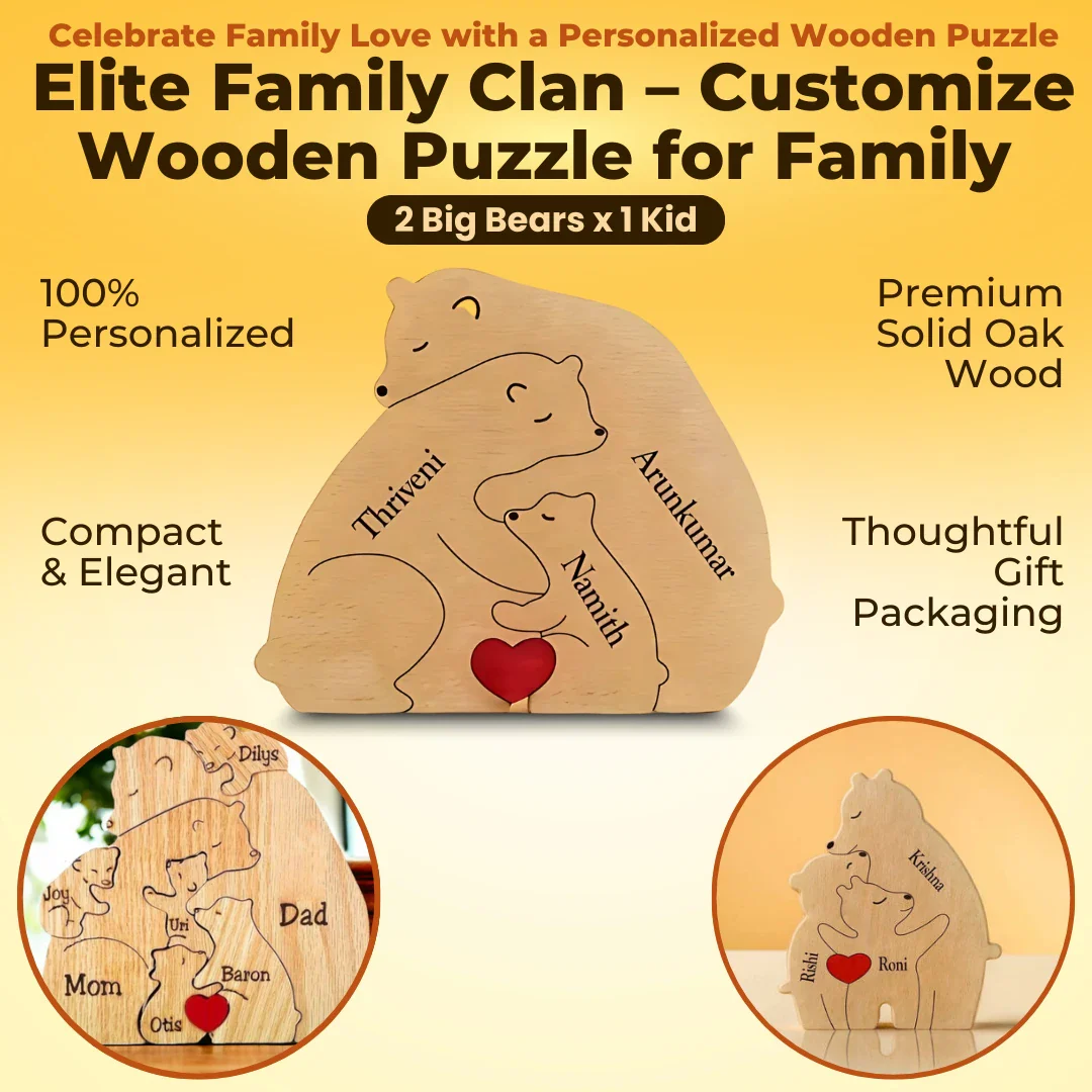 Elite Family Clan- Customized Wooden Puzzle For Family - Image 2