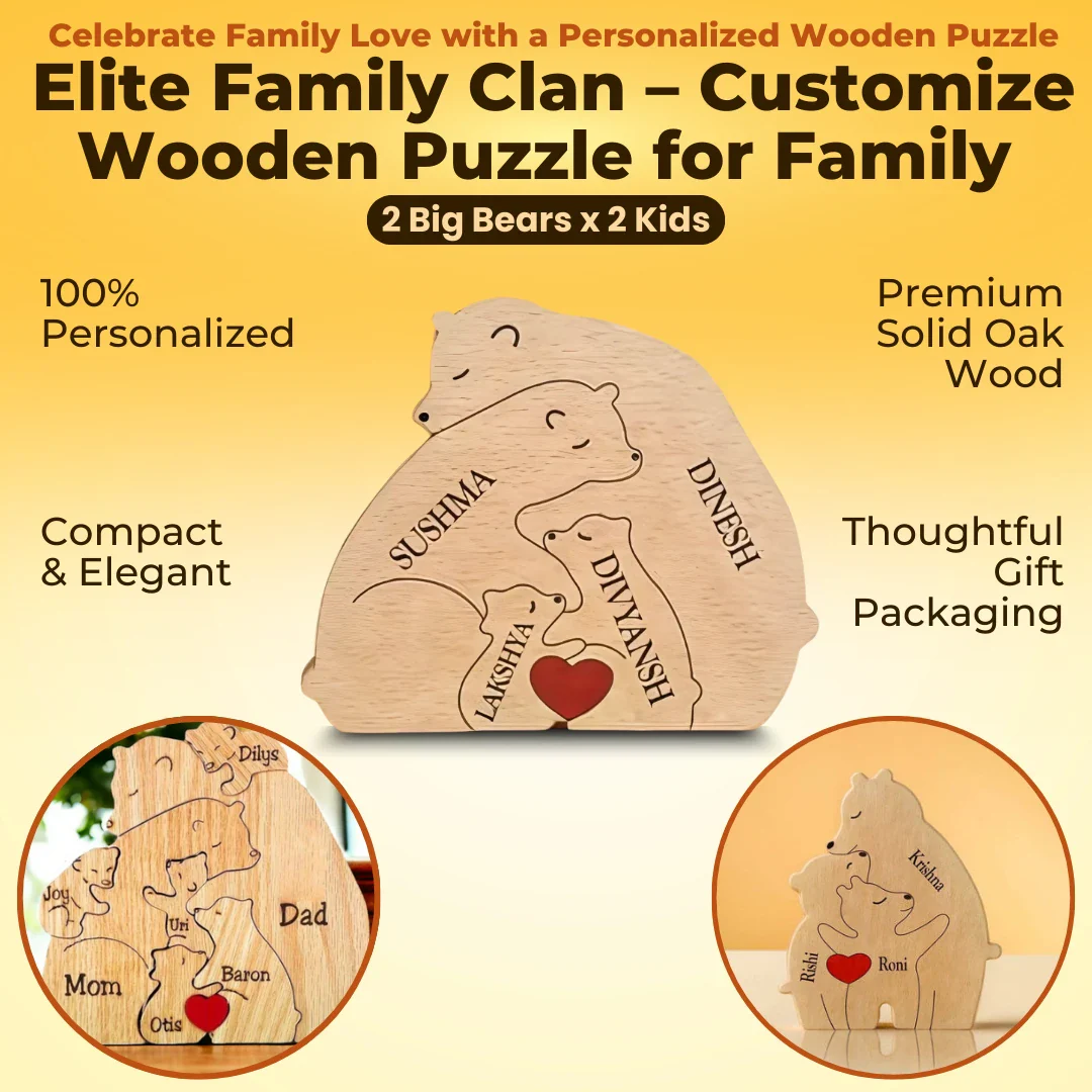 Elite Family Clan- Customized Wooden Puzzle For Family - Image 3