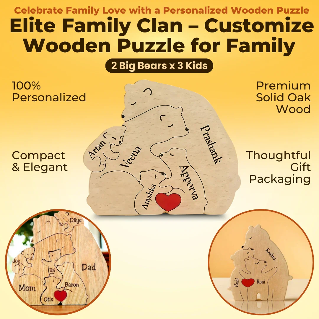 Elite Family Clan- Customized Wooden Puzzle For Family - Image 4