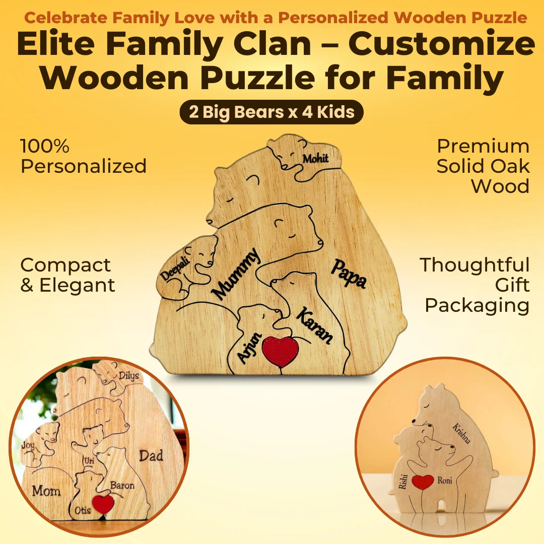 Elite Family Clan- Customized Wooden Puzzle For Family - Image 5
