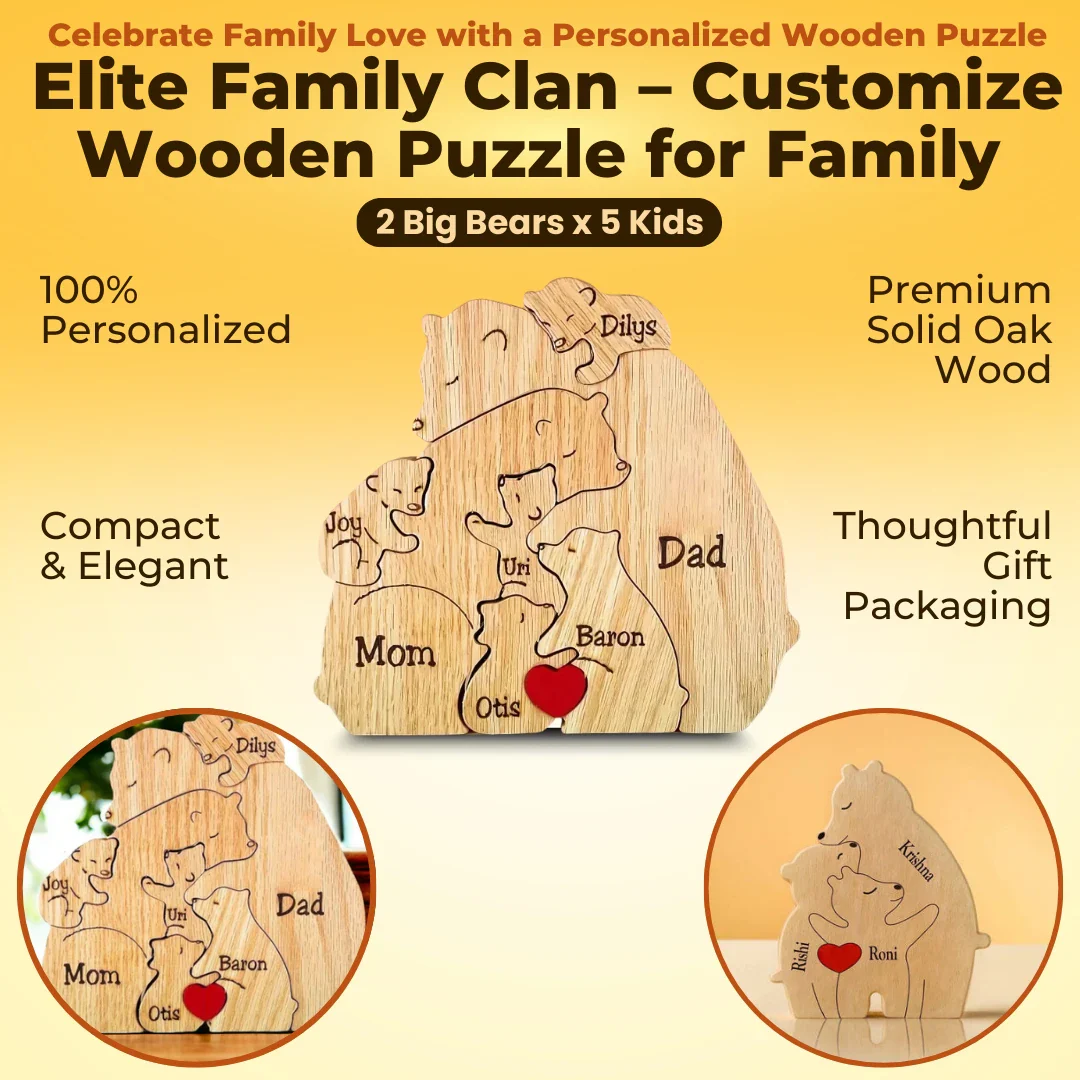 Elite Family Clan- Customized Wooden Puzzle For Family - Image 6
