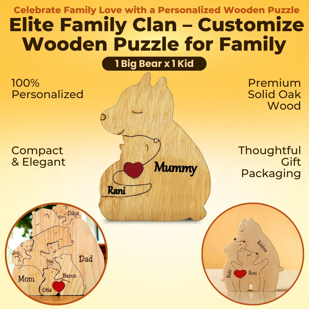 Elite Family Clan- Customized Wooden Puzzle For Family - Image 7