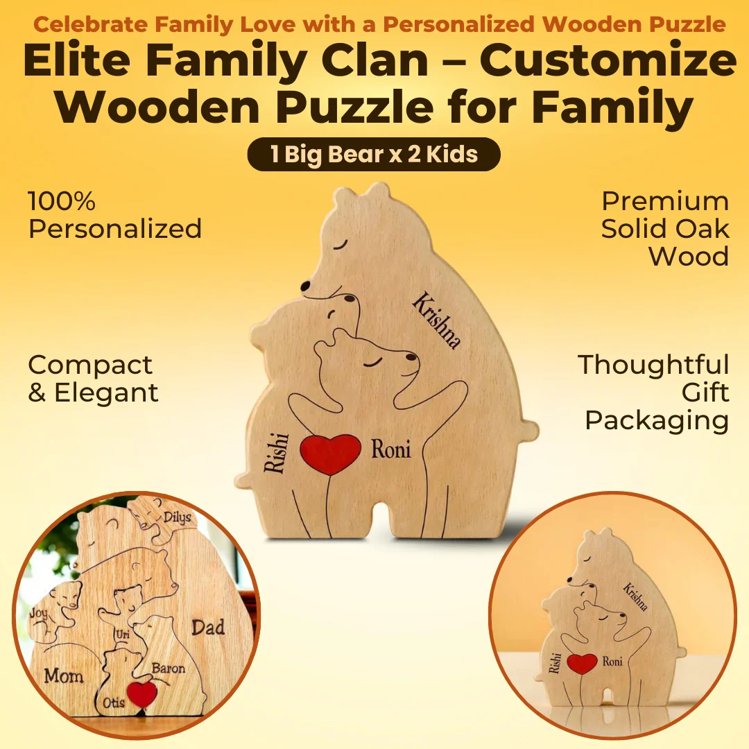 Elite Family Clan- Customized Wooden Puzzle For Family - Image 8