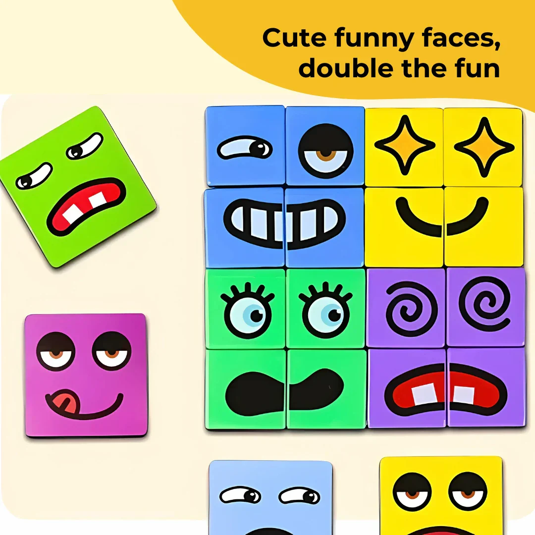 Elite Kids™ Emoji Expressions Matching Cube Game ( with bell ) - Image 3