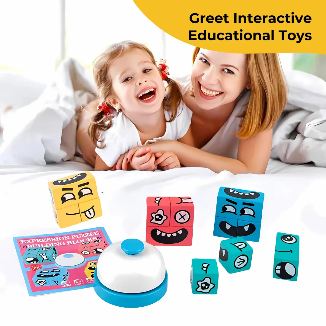 Elite Kids™ Emoji Expressions Matching Cube Game ( with bell ) - Image 5