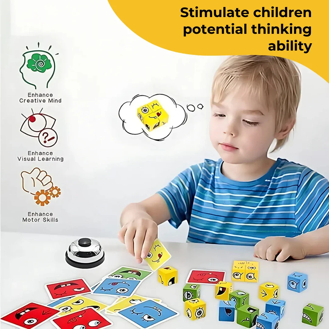 Elite Kids™ Emoji Expressions Matching Cube Game ( with bell ) - Image 6