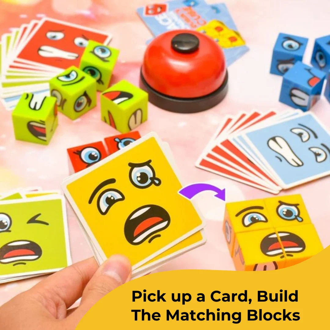 Elite Kids™ Emoji Expressions Matching Cube Game ( with bell ) - Image 7