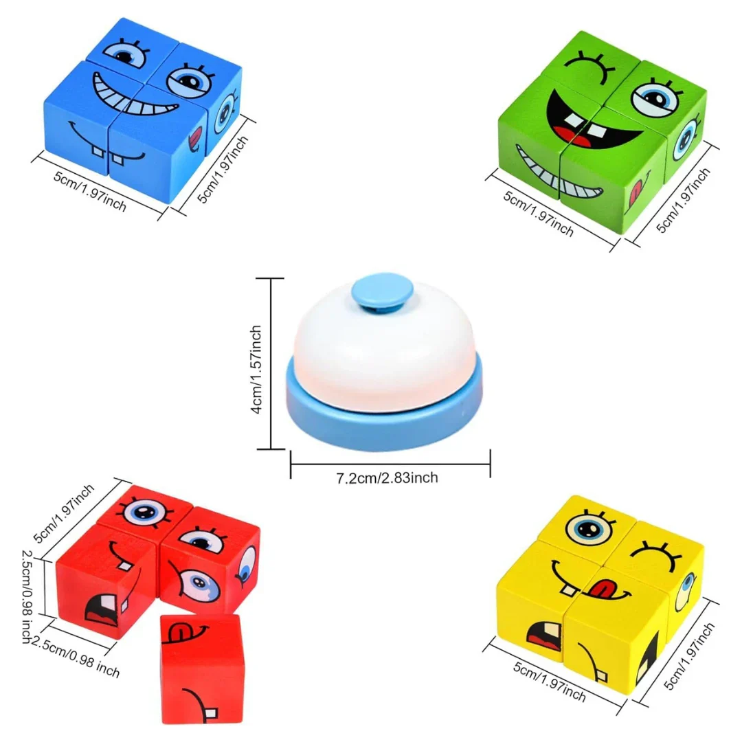 Elite Kids™ Emoji Expressions Matching Cube Game ( with bell ) - Image 8
