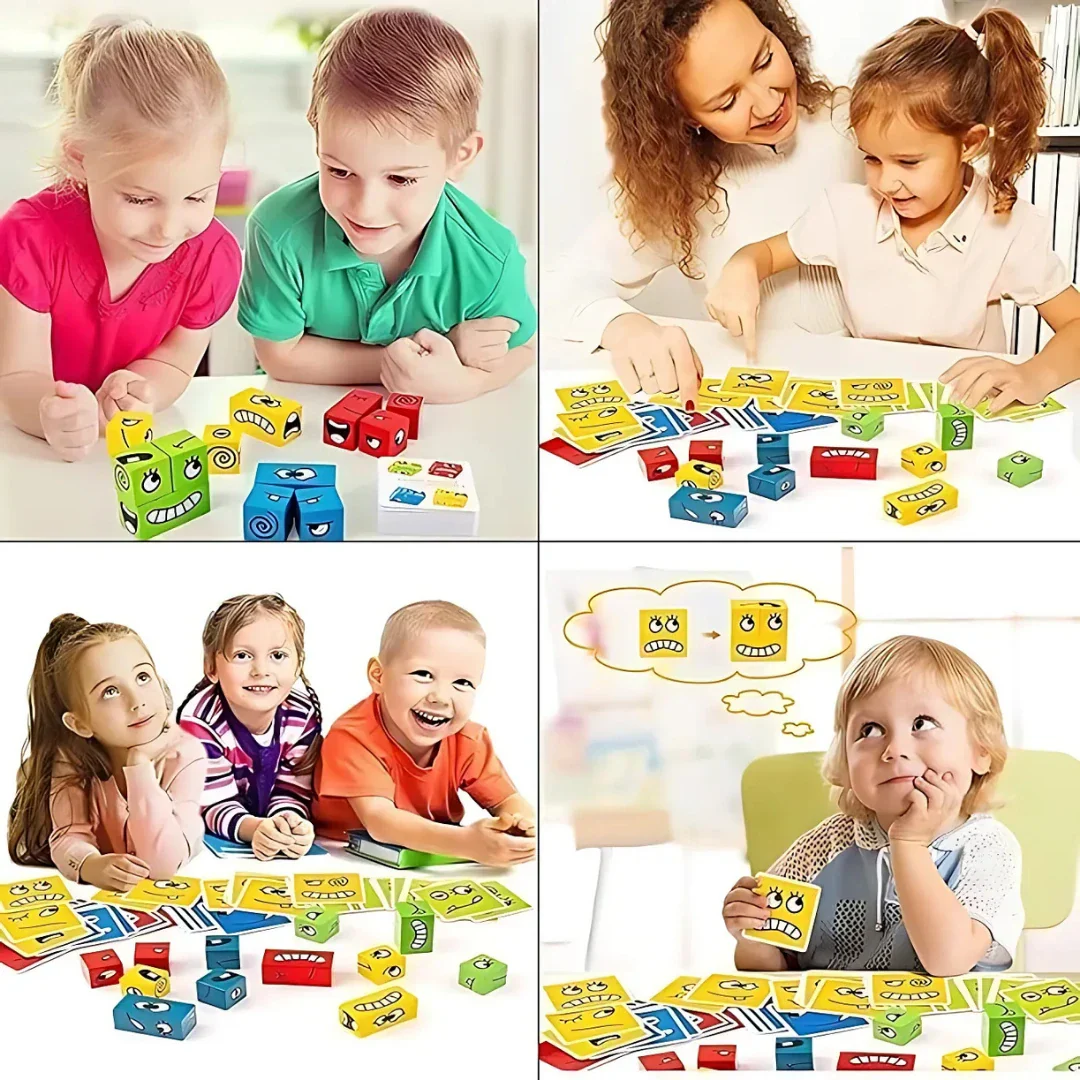 Elite Kids™ Emoji Expressions Matching Cube Game ( with bell ) - Image 9