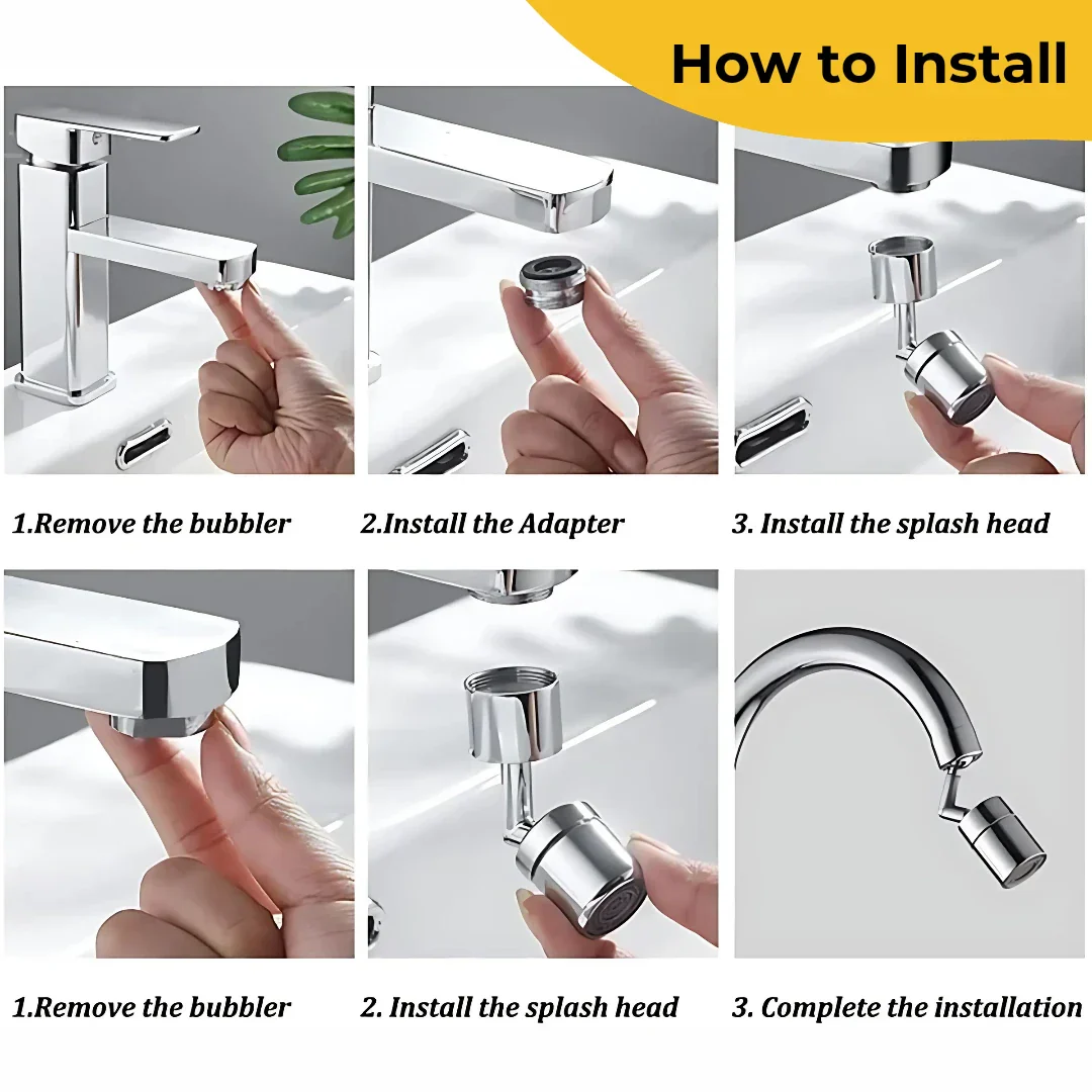 ELITEPRO™ 720 Rotating Faucet/Tap Extender - For all Size of Taps - Image 5