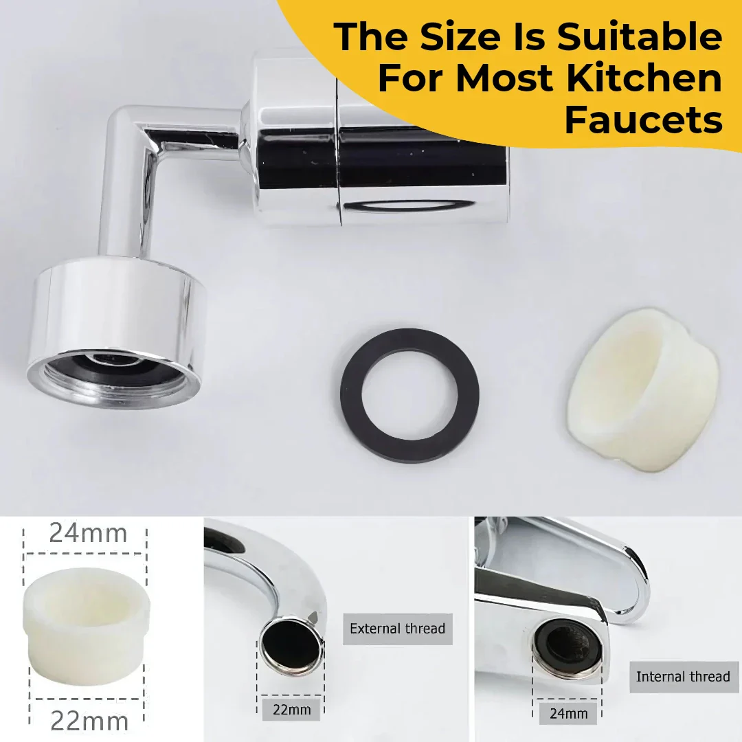 ELITEPRO™ 720 Rotating Faucet/Tap Extender - For all Size of Taps - Image 6