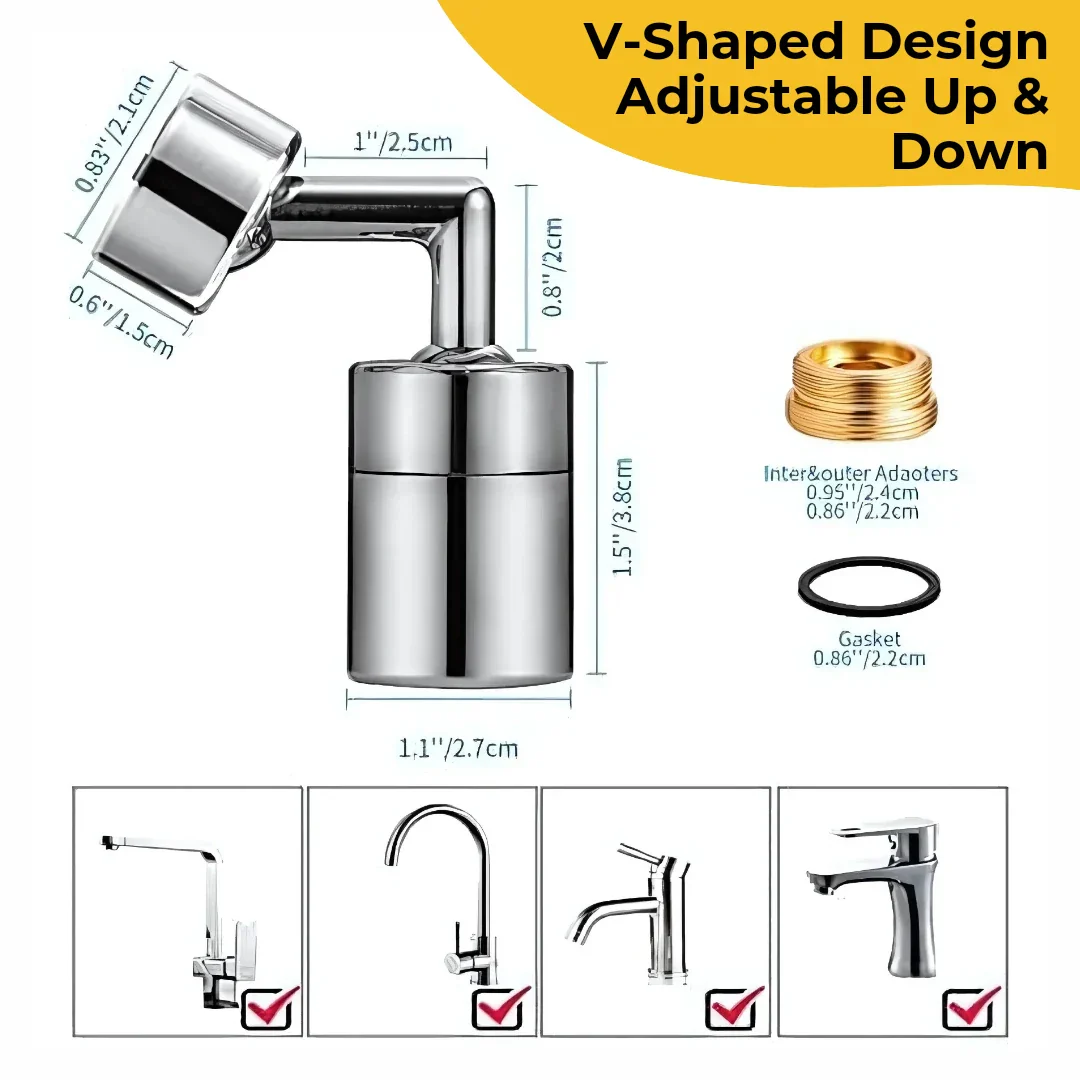 ELITEPRO™ 720 Rotating Faucet/Tap Extender - For all Size of Taps - Image 8