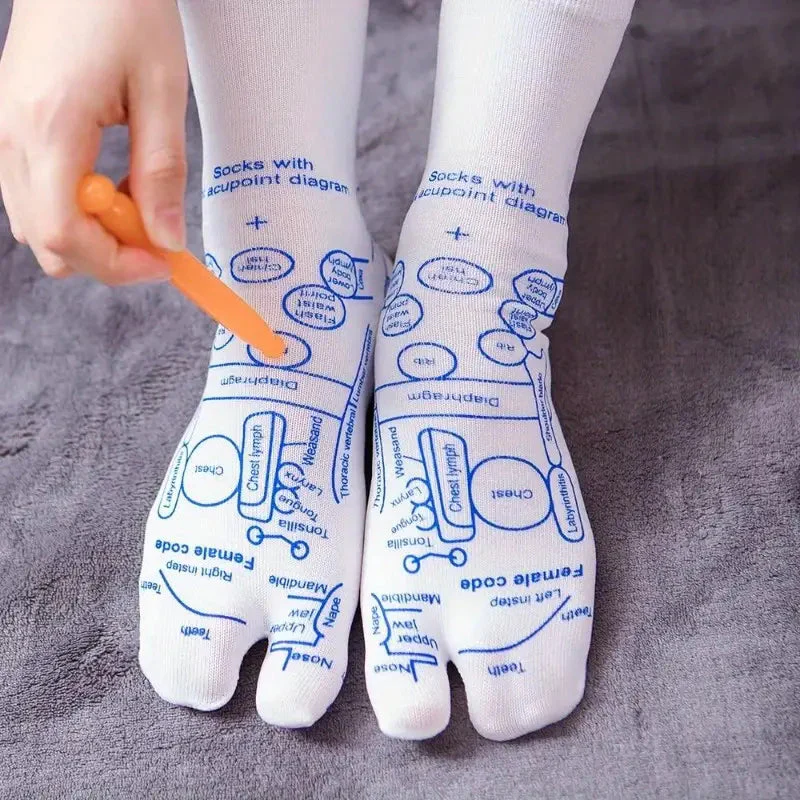 ELITEPRO™ ACUPRESSURE REFLEXOLOGY SOCKS WITH MASSAGE STICK- Body Pain Relief Socks with Trigger Point Massage Tool (Approved by Indian Medical Society) - Image 8