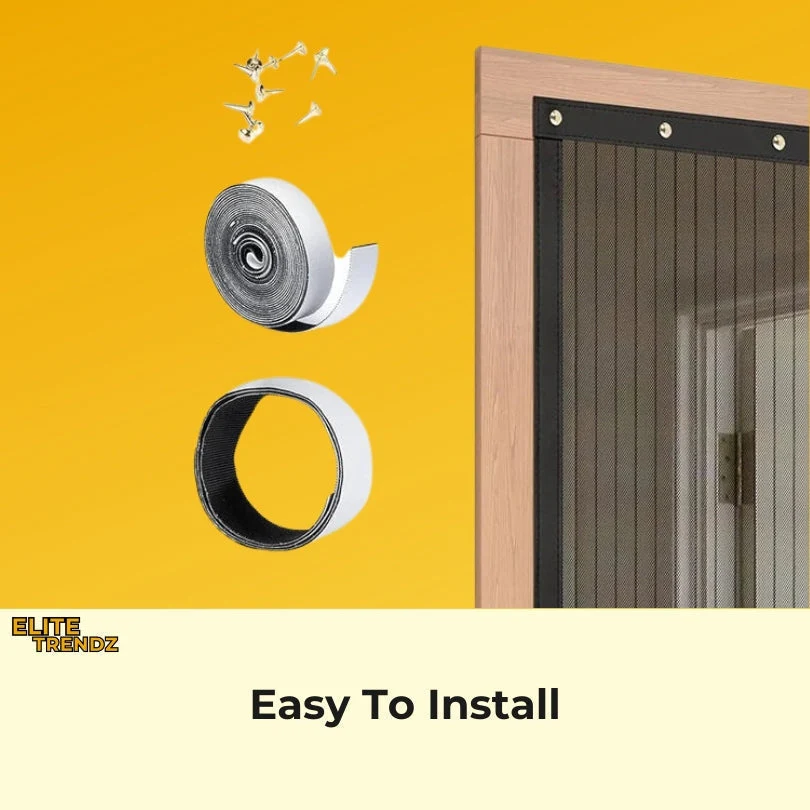 ELITEPRO™ AUTO CLOSING MAGNETIC MOSQUITO CURTAIN MESH FOR ALL DOOR TYPES - Image 3