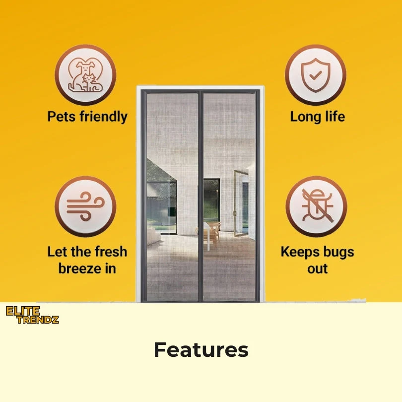 ELITEPRO™ AUTO CLOSING MAGNETIC MOSQUITO CURTAIN MESH FOR ALL DOOR TYPES - Image 4