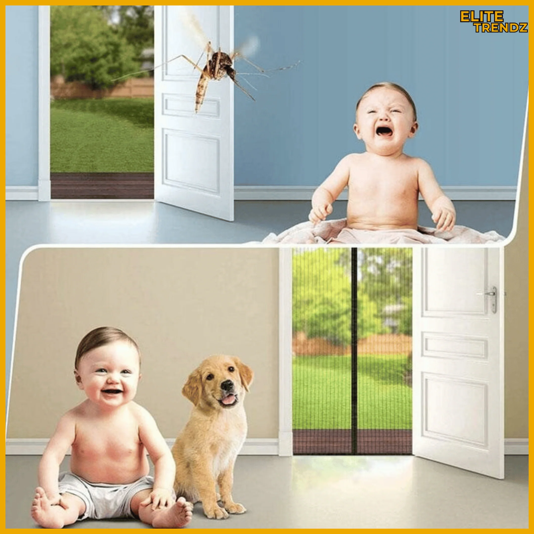 ELITEPRO™ AUTO CLOSING MAGNETIC MOSQUITO CURTAIN MESH FOR ALL DOOR TYPES - Image 7
