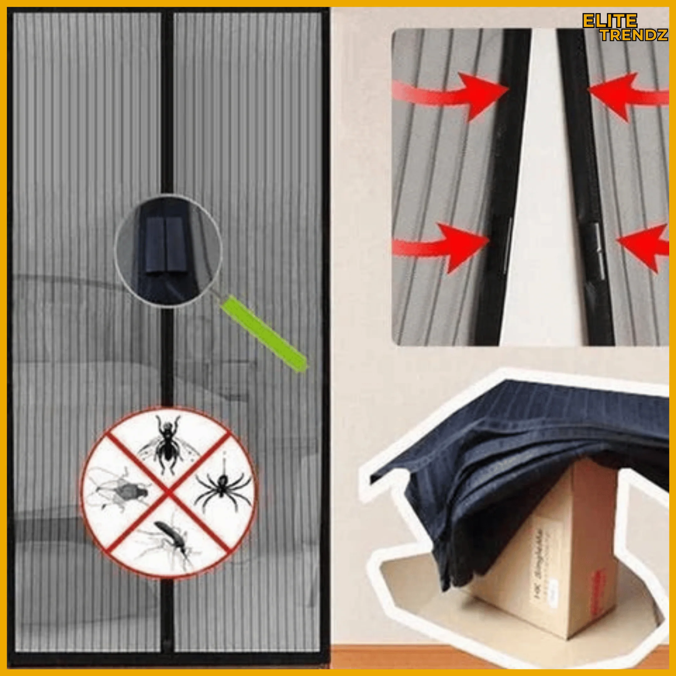 ELITEPRO™ AUTO CLOSING MAGNETIC MOSQUITO CURTAIN MESH FOR ALL DOOR TYPES - Image 8