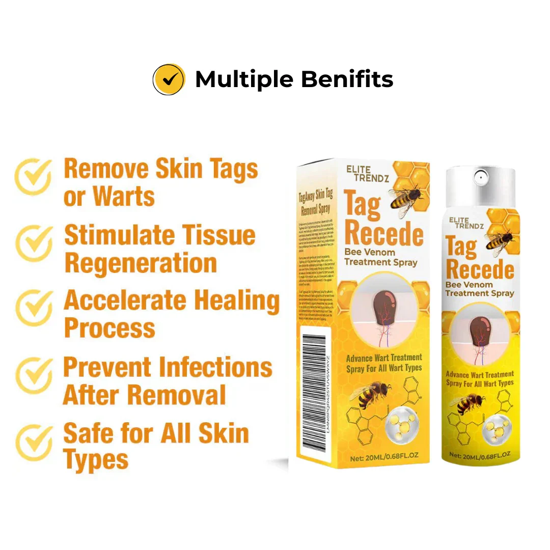 Pack of 2 ELITEPRO™ Bee Venom Tag Remover Spray - 30ml : Eliminate Warts & Skin Tags Naturally in Just 1-2 Weeks! 🐝 - Image 4