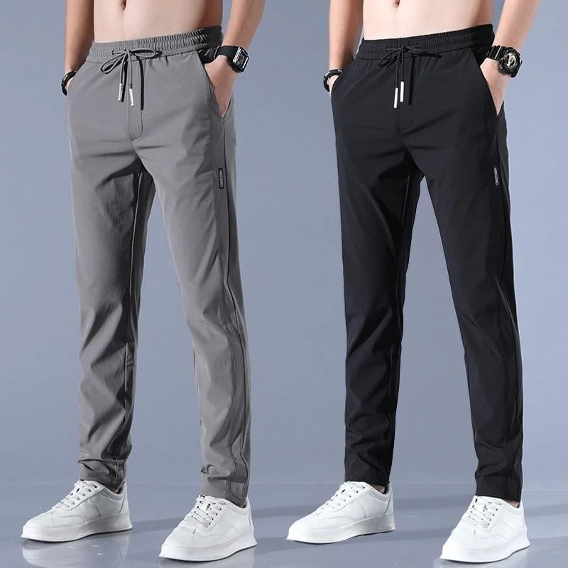 ELITEPRO™ COMBO OF 2 REGULAR FIT WATERPROOF LYCRA TRACK PANT WITH TWO SIDE POCKETS (BLACK & GREY) - WHOLESALE RATE - Image 3