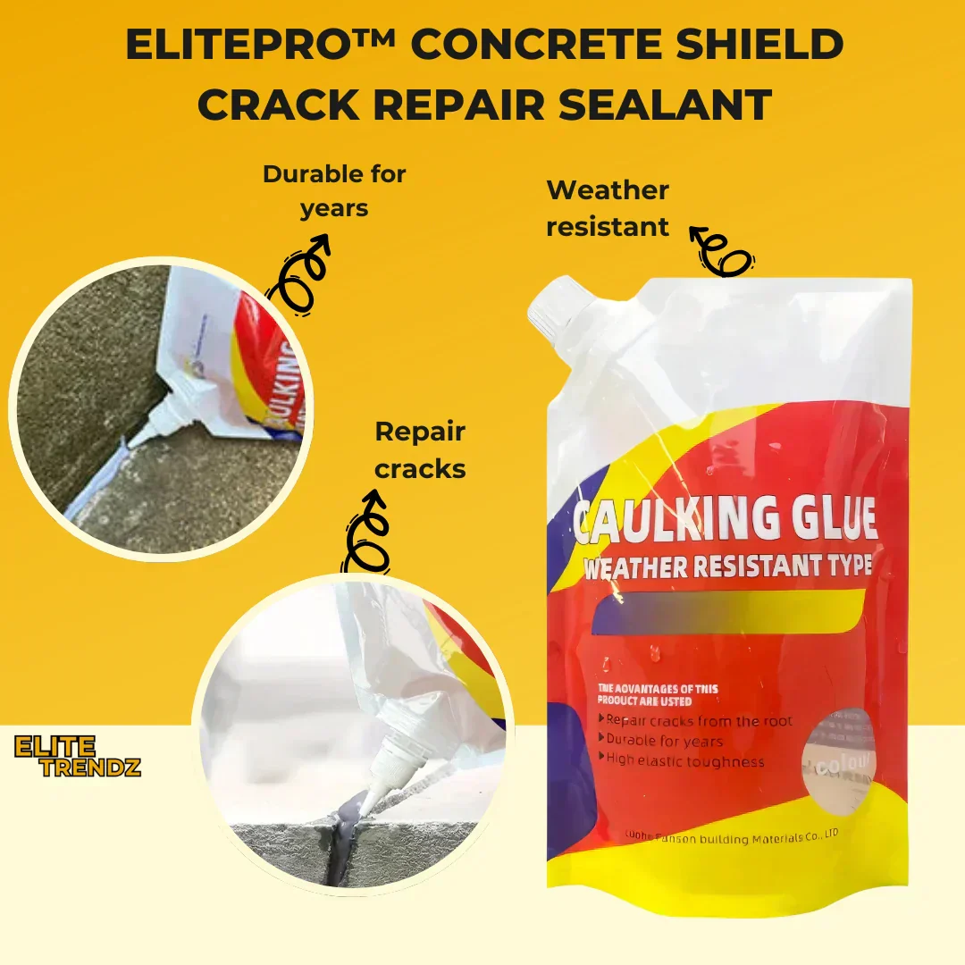 ELITEPRO™ Concrete Shield Crack Repair Sealant- Crack-Free Concrete - Pack Of 2