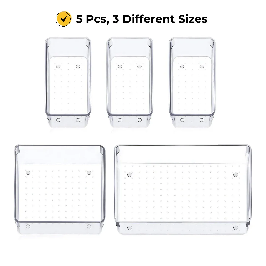 ELITEPRO™ Clear Drawer Organizer Tray Set - Image 2