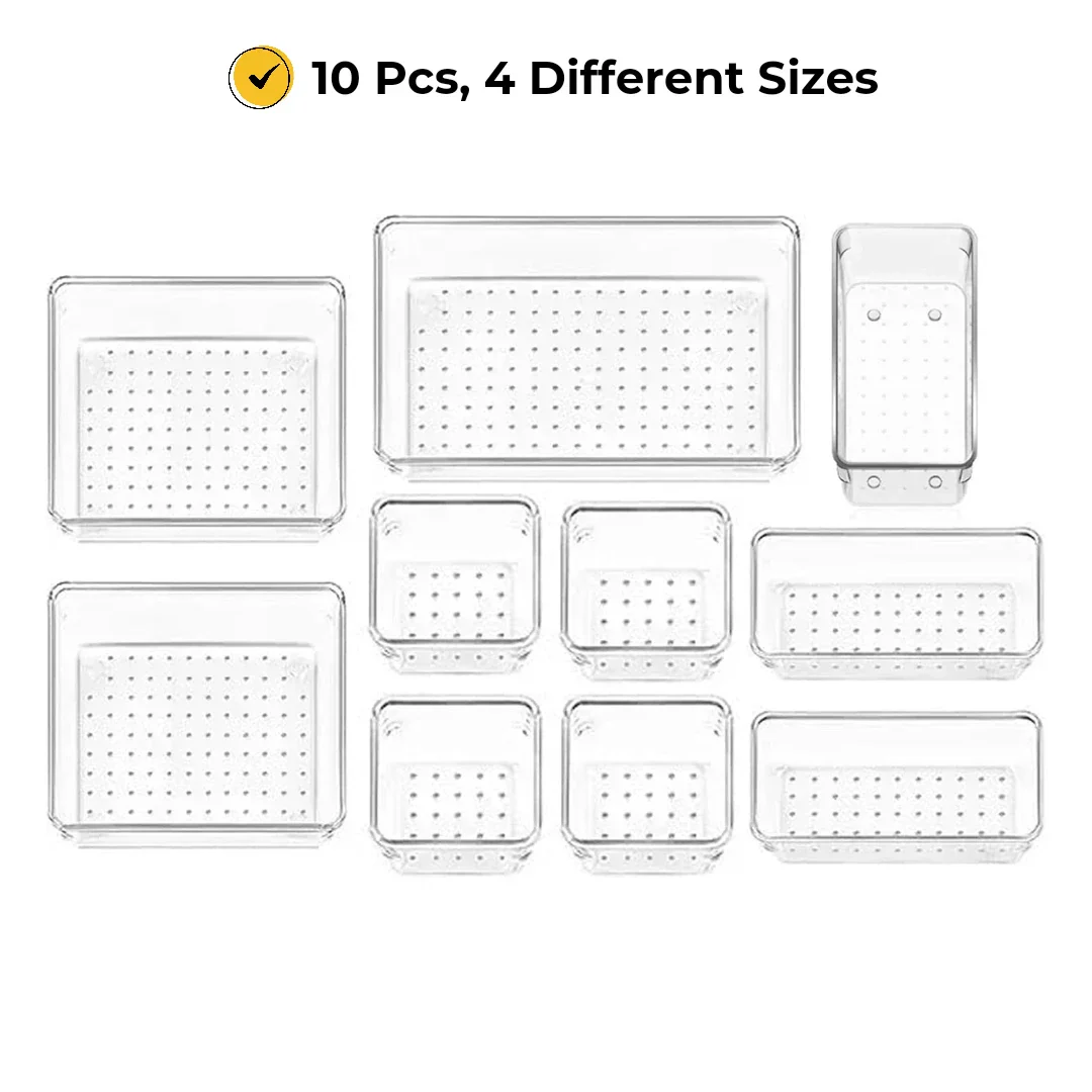 ELITEPRO™ Clear Drawer Organizer Tray Set - Image 4