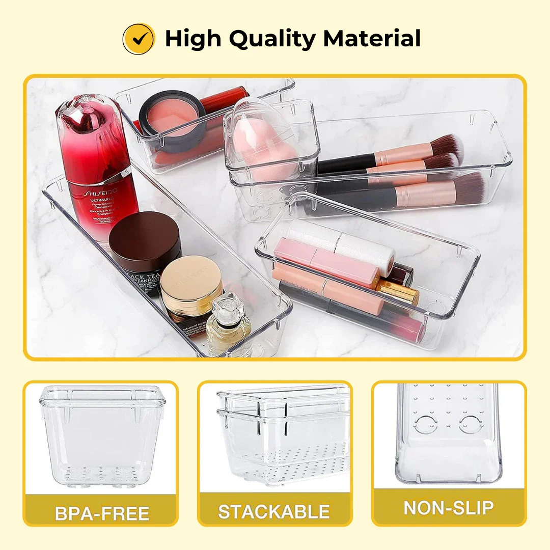 ELITEPRO™ Clear Drawer Organizer Tray Set - Image 5