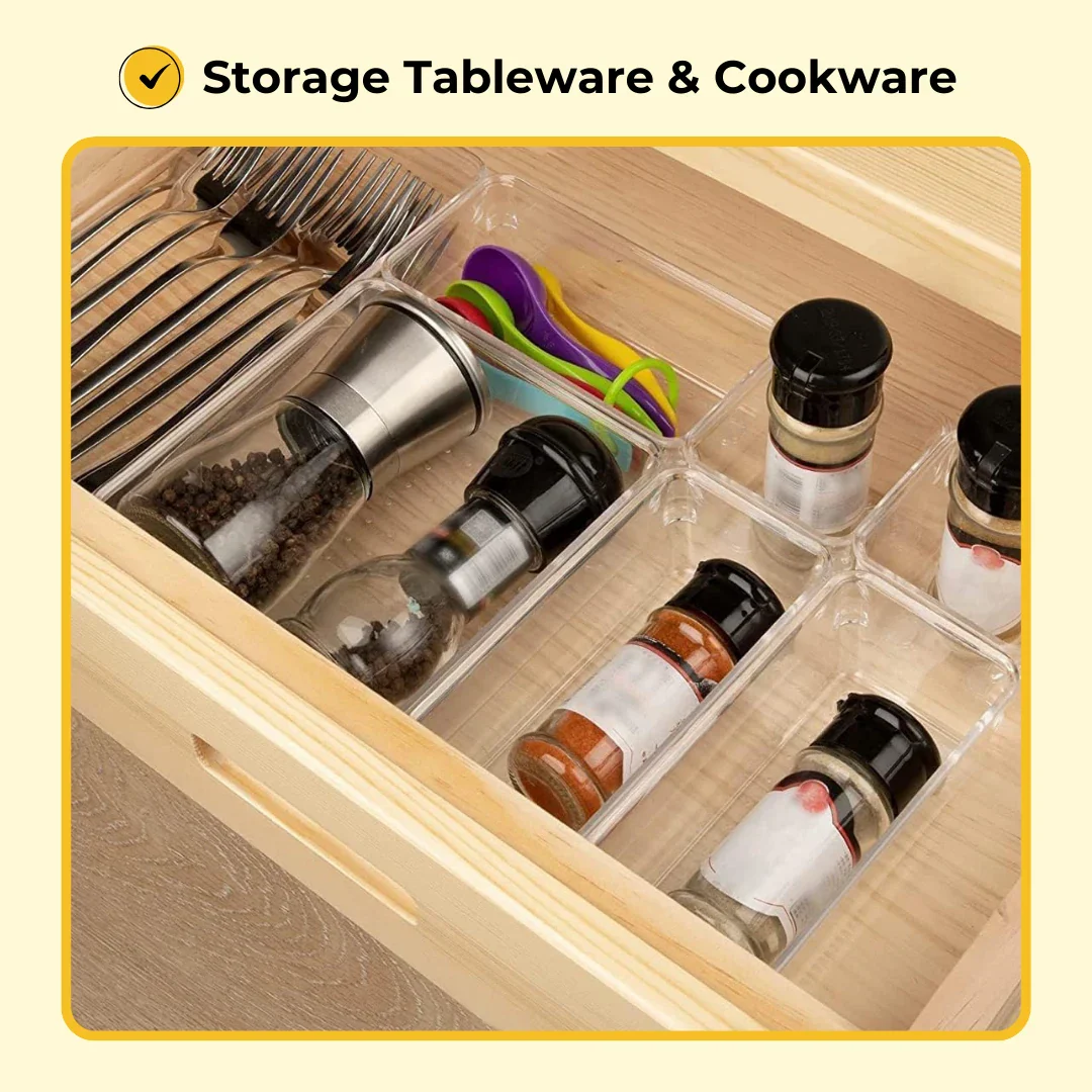 ELITEPRO™ Clear Drawer Organizer Tray Set - Image 8