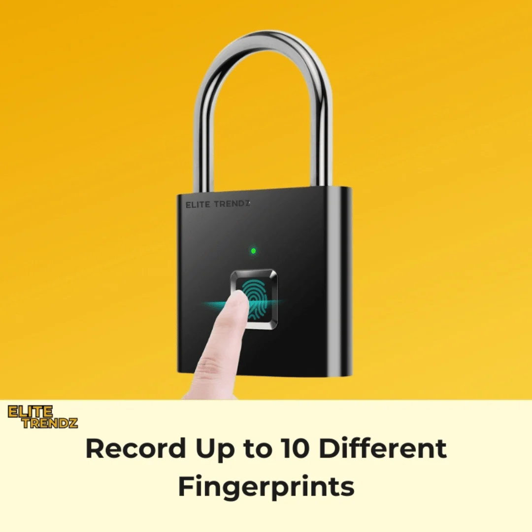 ELITEPRO™ FINGERPRINT ONE TOUCH OPEN PADLOCK - Image 4