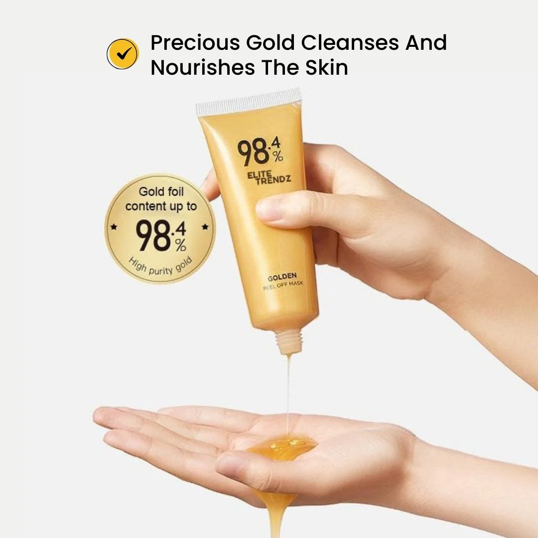 ELITEPRO™ Gold Peel off Mask - Anti-Wrinkle, 98.4% Gold, Anti-Aging, Moisturizing, Removes Blackheads, Reduces Fine Lines, Cleans Pores - Image 7